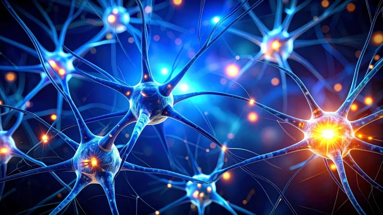 نمای گرافیکی از نورون‌های مغز و کلید مولکولی اثرگذار در درمان اختلالات روانی